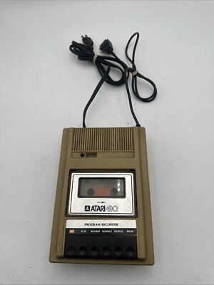 Atari 410 Program Cassette Recorder With Cords Untested Vintage READ