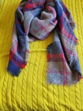 vintage large square 100 Acrylic scarf 108" X 54"