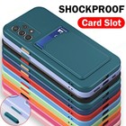 For Samsung Galaxy A05s A04 A23 A34 A55 Card Slot Holder Silicone Soft Case