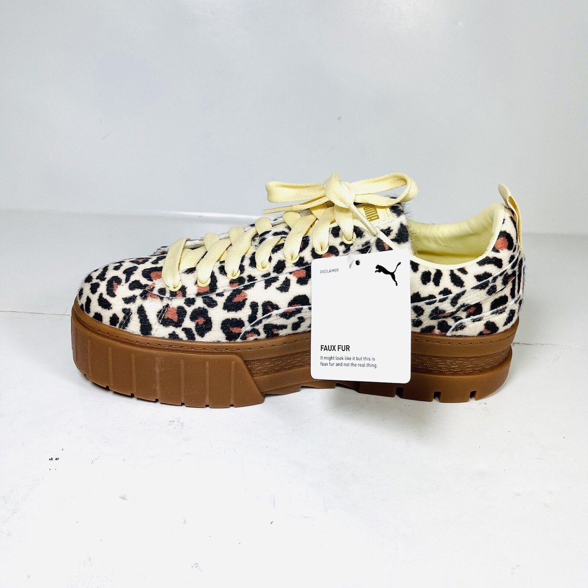 PUMA Mayze Platform Sneakers Women's Size 7.5 Leopard Calf