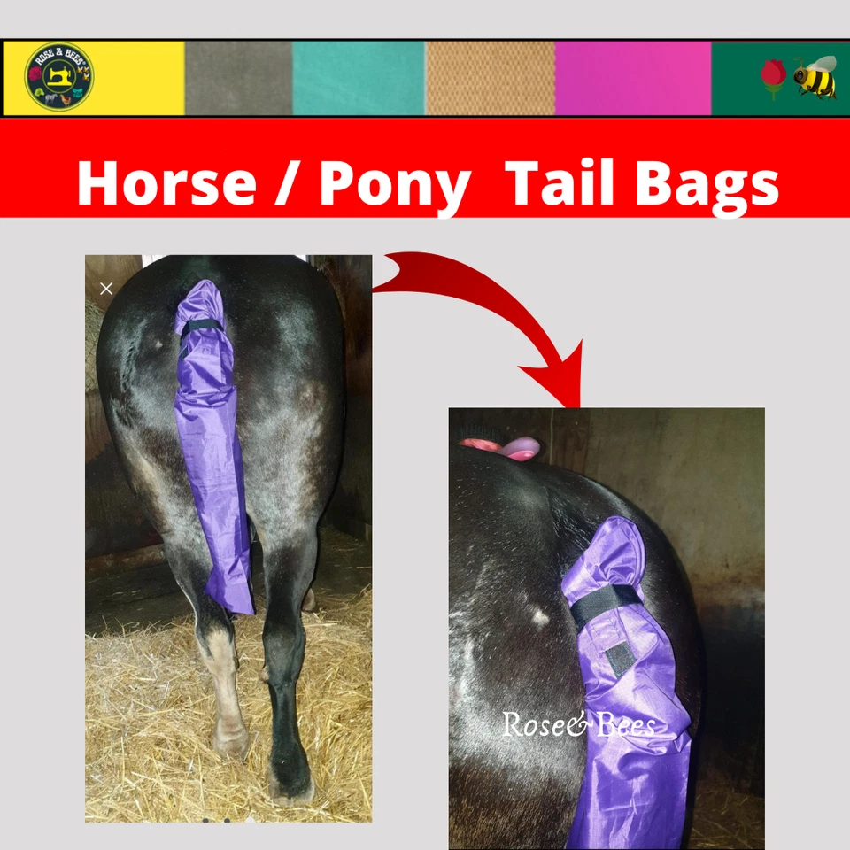 Bolsa Cola de Caballo Equino Tack Ecuestre Impermeable Trenzado Resistente Proteger Foto 4 de 4