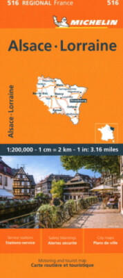 Alsace Lorraine - Michelin Regional Map 516 by Michelin [Sheet map, folded]