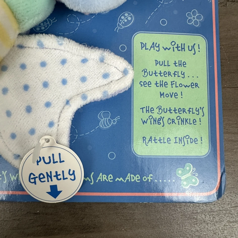 Pelúcia Soft Dreams flor borboleta bebê chocalho amoroso bicho de pelúcia puxar pastel - Imagem 3 de 4