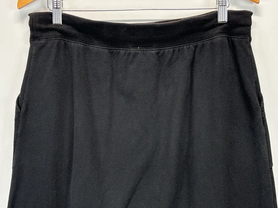 Vtg Polo Jeans Company Ralph Lauren Midi Skirt Sz Large black Pockets Pull On - Image 4 of 4