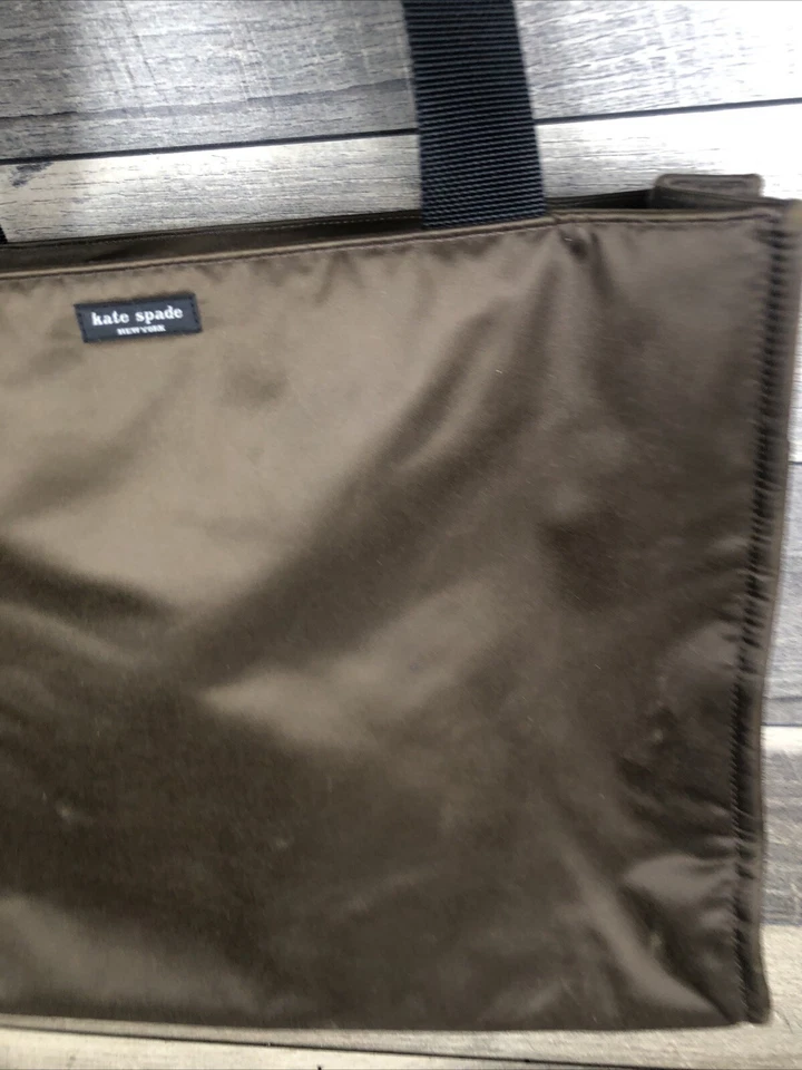 KATE SPADE brown Nylon large baby diaper bag 17” x 13” x 7”⚠️needs To Be Cleaned - Изображение 3 из 4