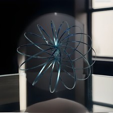 Decorative Spring Toy - Multi Sensory Interactive 3D Shaped Flow Ring, BLUE