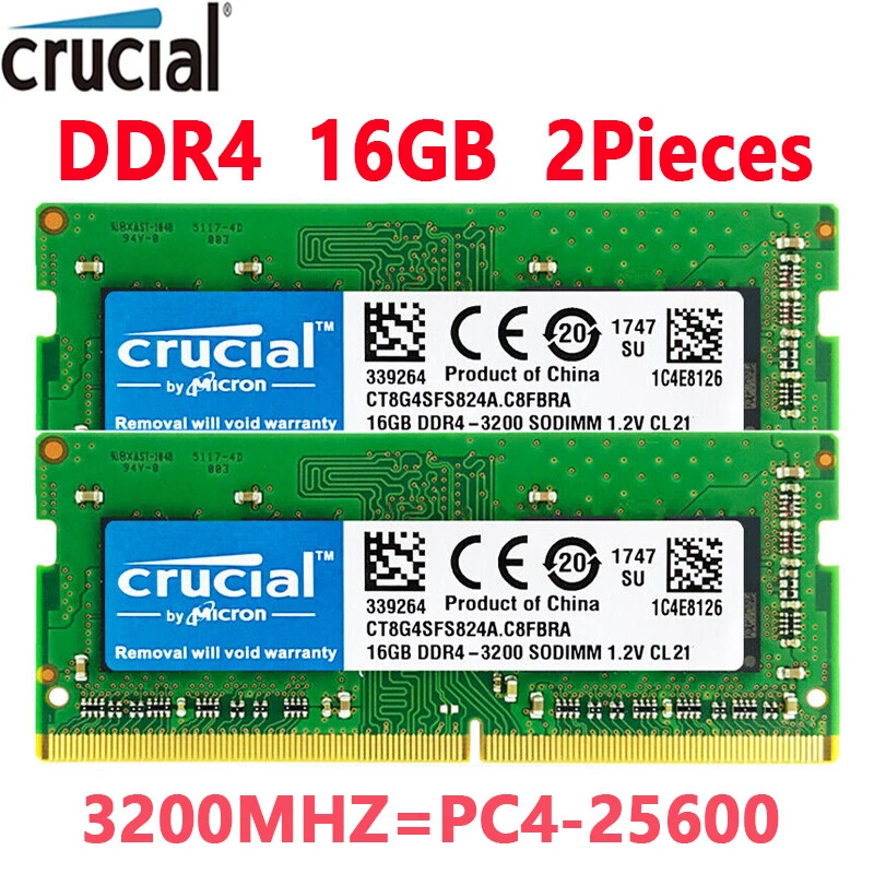 Crucial DDR4 SDRAM 32 GB Total Capacity Memory (RAM) for sale - eBay Crucial DDR4 SDRAM 32 GB Total Capacity Memory (RAM) for sale - eBay
