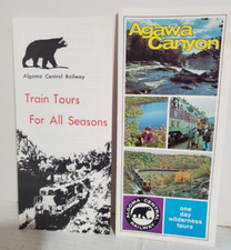Vtg 1976 Souvenir Train Brochures Agawa Canyon Algoma Central Railway Canada