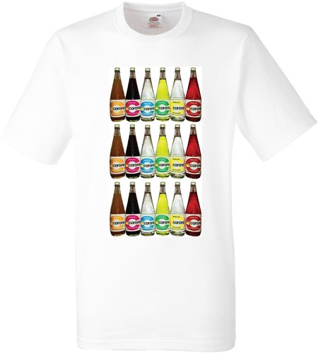 corona pop nostalgia 70s white short sleeved t shirt