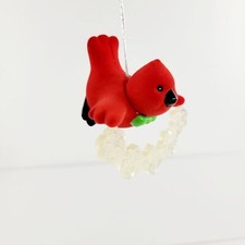 Vintage Avon Tree Trimmer Friends Cardial Bird Christmas Ornament 