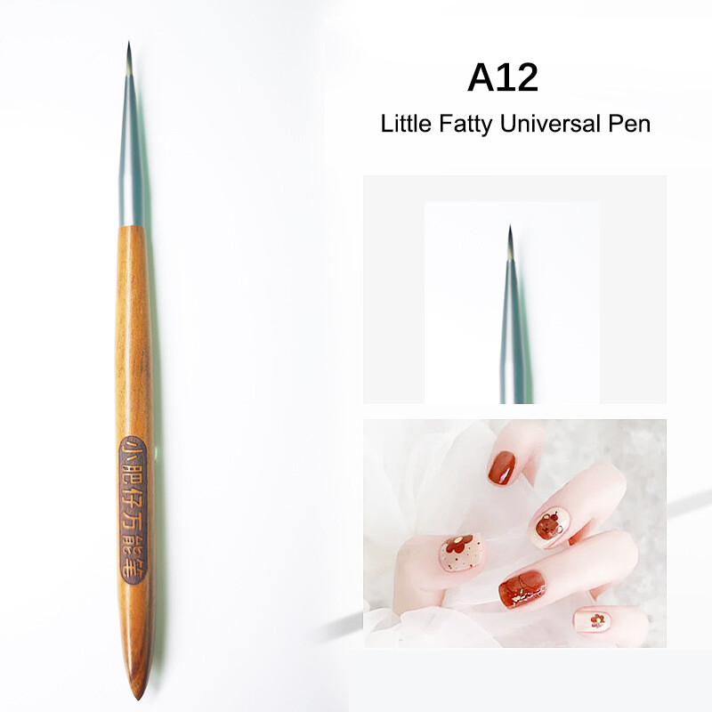 Nail Liner Brush Wood Handle Painting Pen Nail Art Acrylic Liquid