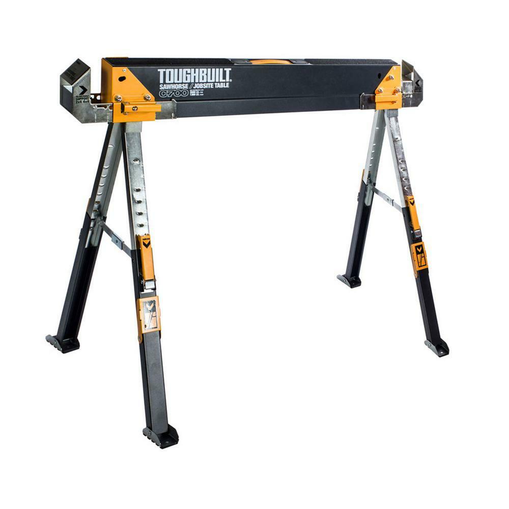 Toughbuilt - Sawhorse Adjustable Up to 4 x 4 Size Support Arms 1300 lb Capacity