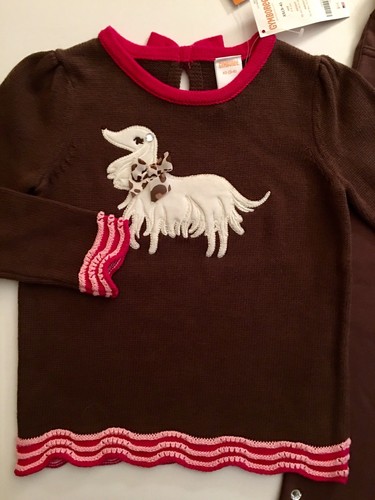 NWT XS (3-4) Gymboree “PARISIAN CHIC” 2pc Cotton Sweater +PONTE pants Outfit Set - Picture 3 of 7