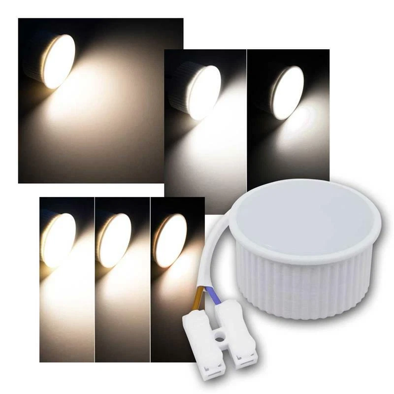 Módulo LED, bombilla plana, también regulable, 230V Spot Lampe 3/5W foco empotrado