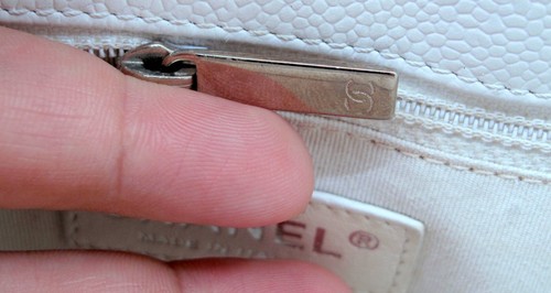 Original CHANEL "GRAND SHOPPER" Caviar Leather White Ladies Handbag "CEEE"**** - Picture 23 of 23