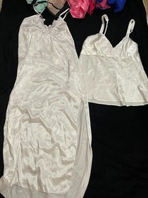 L 12 Vtg Nightgown Gown Teddy Robe Bra PJ Top Lingerie Set Lot Nylon Lace FLAWS