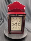 Vintage Style Wooden Mantel Clock Hidden Key Storage Compartment Quartz Wall