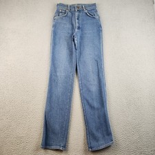 VTG LEE Riders Blue Jeans Jr's 8 24x30 Talon 42 Zip 70's High Waisted Denim