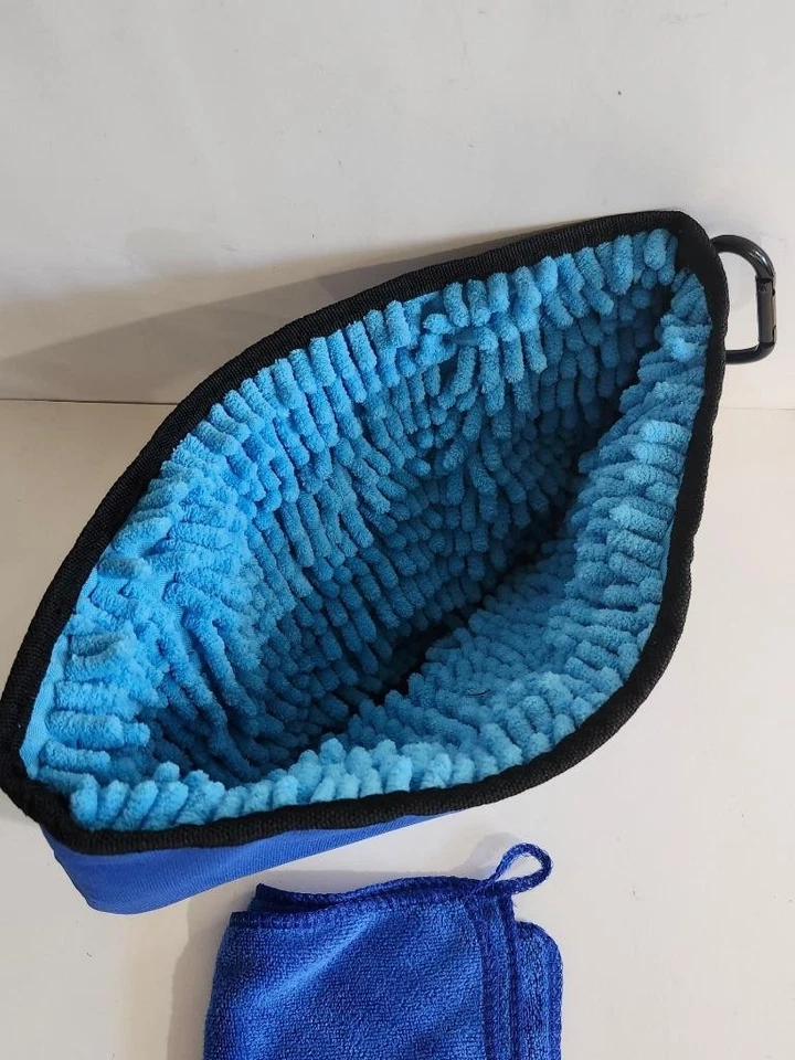 Disc Golf Cleaning Tool with Microfiber & Clip Flying Disc Golf Towel Accessory - Image 3 of 4