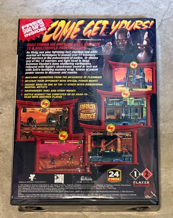 Shaq-Fu – Version complète Mega Drive (boîte + notice