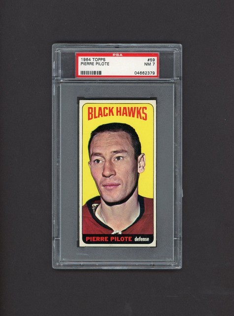 1964-65 Topps Tallboys #59 Pierre Pilote Short Print PSA 7