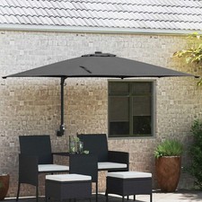 WALPLUS Wall-mounted Garden Parasol Anthracite 247 cm