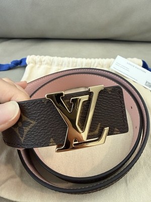 Louis Vuitton LV Initiales Monogram Belt Pink White Leather New Full Set Studded LV Initiales 40MM Multicolor Monogram Belt Size 80/32 main image 4
