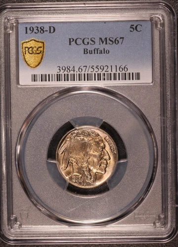 1938-D BUFFALO NICKEL | PCGS MS67 | TONED | LOT L-6