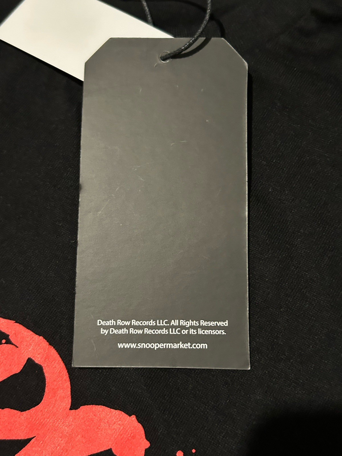 FILA T shirt Death Row Records nera e rossa logo sedia nuova con etichette maglietta uomo grande