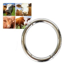 Stainless Steel Cow Nose Ring Large Circle Livestock Handling Tool fr Ranch Farm