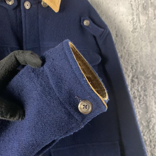 Vintage Polo Ralph Lauren Wool Jacket Large Blue Flannel Lined Corduroy Men’s - Picture 6 of 22