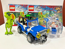 75918 LEGO Jurassic World T-Rex Tracker, 95 complete w/manuals and 1 minifigure