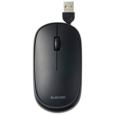 ELECOM Kabelgebundene Maus Slint 3 Tasten Schwarz M-TM10UBBK M Gr.