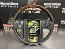 2014 Ford F350 Lariat Blk Leather Wood Steering Wheel Oem 1507 2014 Ford F350 Lariat Blk Leather Wood Steering Wheel Oem 1507