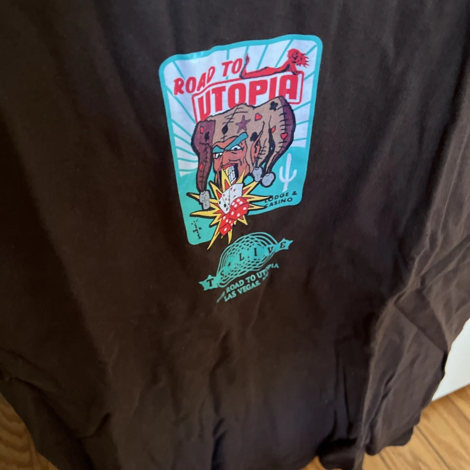 Travis Scott Cactus Jack Joker Las Vegas Road to Utopia Tee - Image 2 of 4