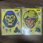 Vintage cardboard masters of the universe He-man & Skeletor masks