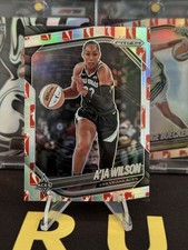 2025 Panini Prizm WNBA #76 A’Ja Wilson Logo Refractor SP Aces MVP