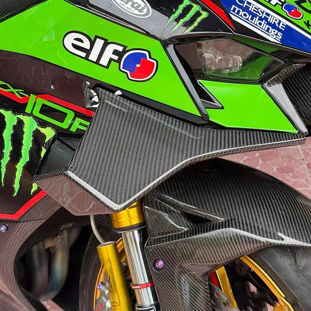 ZX10R/RR カーボンウイングレット Carbon color Side Winglets Spoilers For Kawasaki Ninja ZX10R