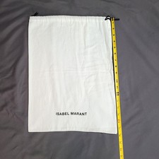 Isabel Marant White Drawstring Dustbag Cover Purse Shoes 17.5 x 13.5 Pre-owned
