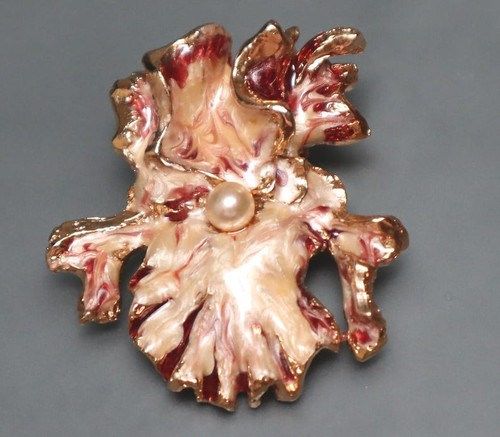 Vintage Giovanni Enamel Flower Brooch Vintage Pin