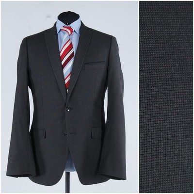 Mens Grey Blazer 42R US Size ESPRIT Pincheck Sport Coat Jacket