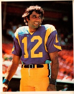 Joe Namath Autographed 8x10 color photo in a Rams uniform