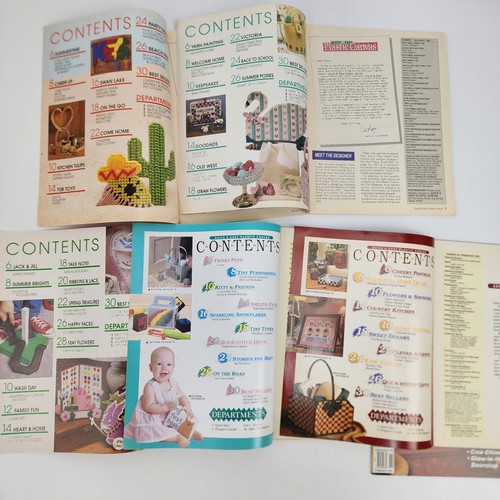 Lot of 15 Vtg 90s Quick Easy Plastic Canvas & Canvas World Magazines Patterns - Picture 10 of 12