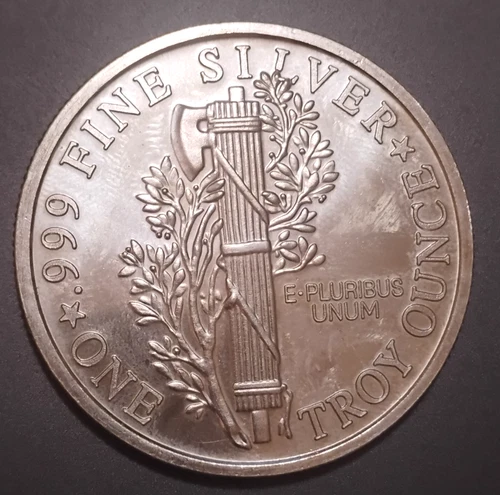 Mercury Dime Design Style 1 oz .999 Fine Silver Round T193