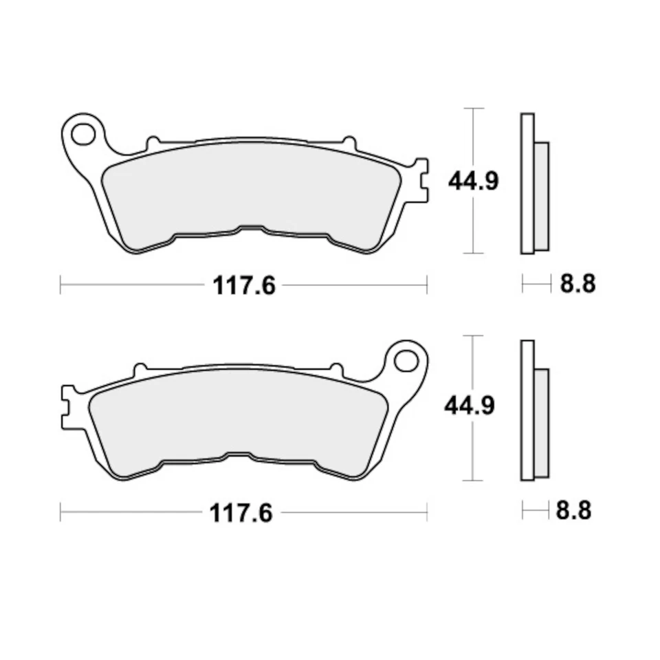 Pastillas de freno para HONDA CTX 1300 ABS 2014-2017 Front Street SBS Foto 2 de 4