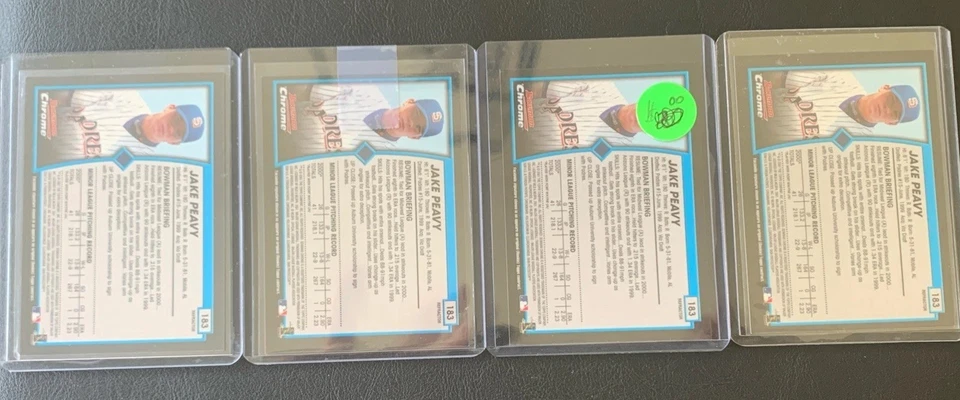 2001 Bowman Chrome - Rookie Refractors Jake Peavy #183 (RC) - Image 2 of 2