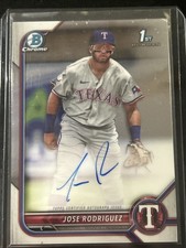 2022 Bowman Chrome - Prospect Autographs Jose Rodriguez #CPA-JRZ (AU, RC)