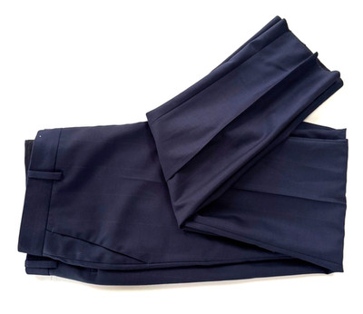 Paul Smith formelle Hose marineblau W32 100 % Wolle UVP £200 BRANDNEU UNBENUTZT T3