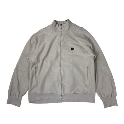 Nike Swoosh Y2K 2002 Full Zip Jacke Gr. XL Grau Beige Vintage Trainingsjacke