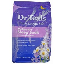 4 Pack Dr Teal's Pure Epsom Salt Melatonin Melatonin Sleep Soak, Lavender and...